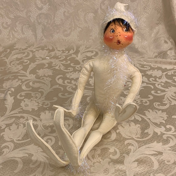 Annalee Other - Vintage 22” ANNALEE  WHITE FROSTY WINTER TINSEL ELF DOLL